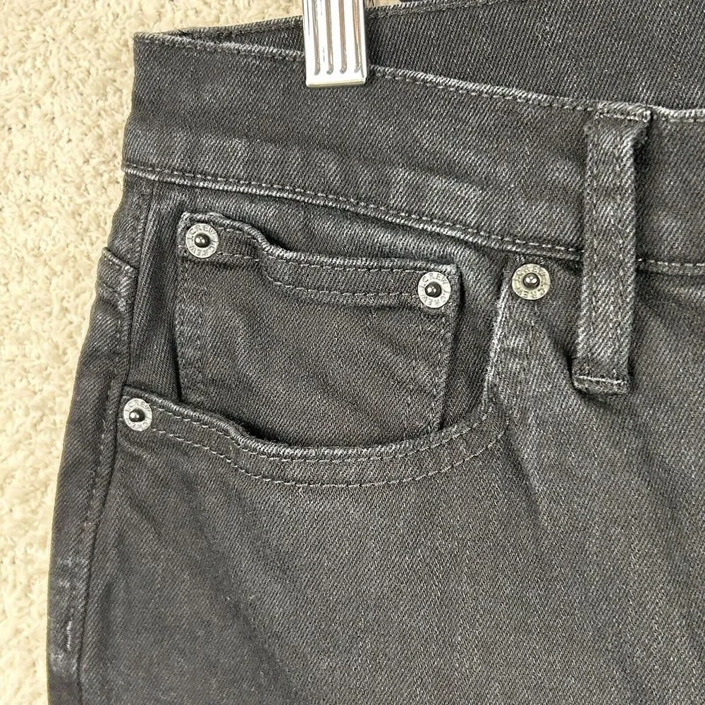 J. Crew Essential Straight Jeans Womens 28 Black Casual Cotton Straight Workwear